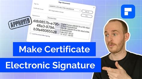 How to create a digital signature and certificate .